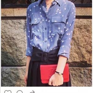 Equipment Slim Signature Star-Print Shirt